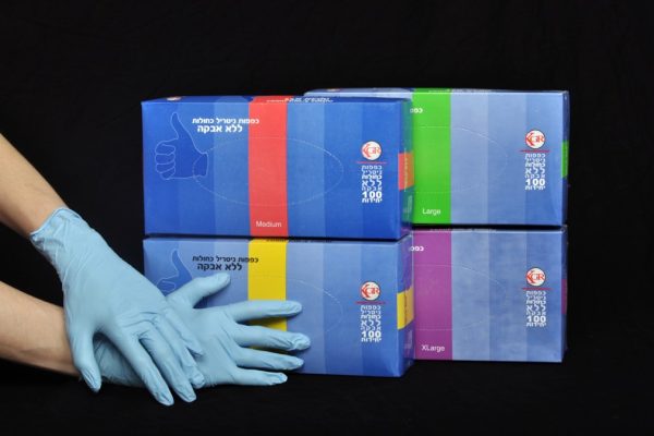 כפפות כחולות ניטריל חדש